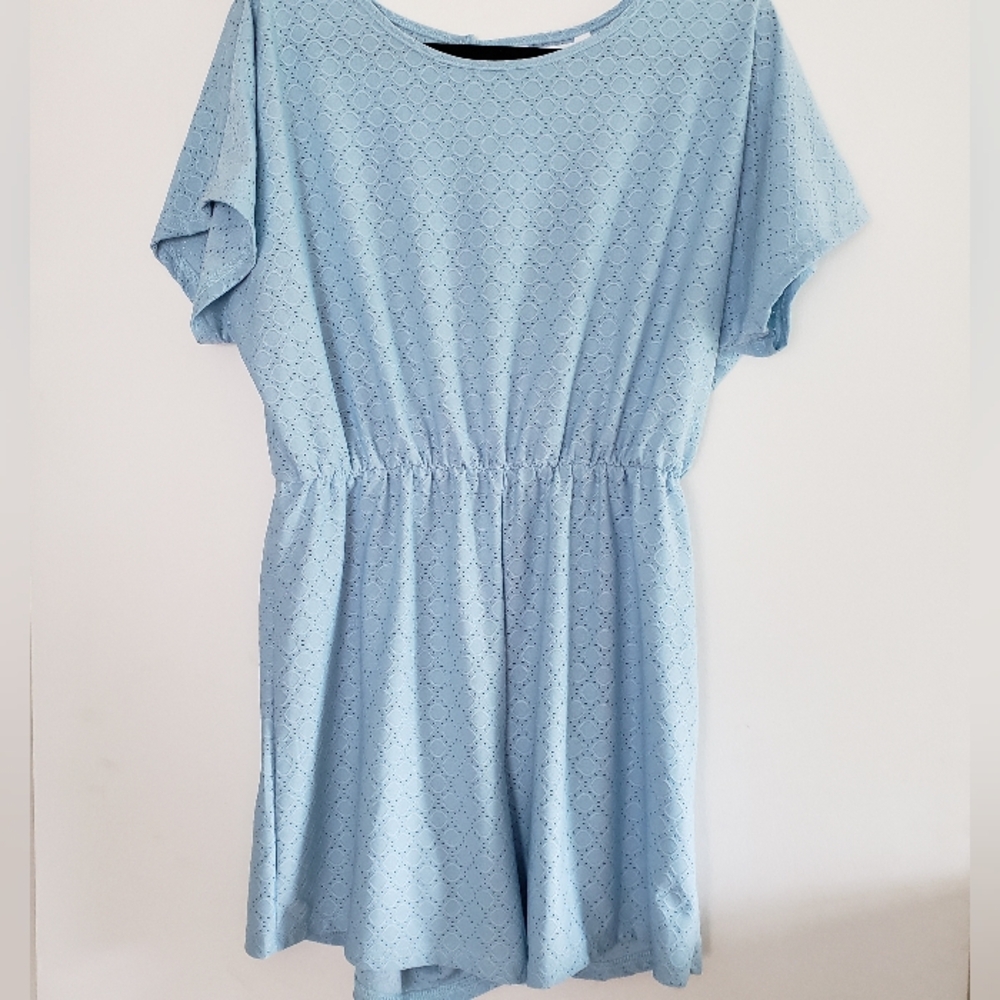 Romper Short Sleeve Baby Blue XL PatPat